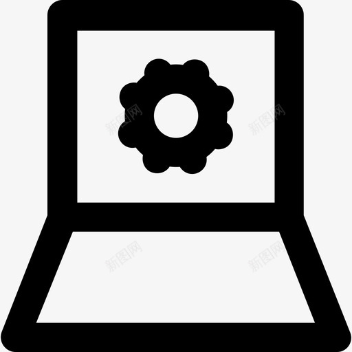 笔记本电脑工业图标系列粗体圆形svg_新图网 https://ixintu.com 工业图标系列 笔记本电脑 粗体圆形