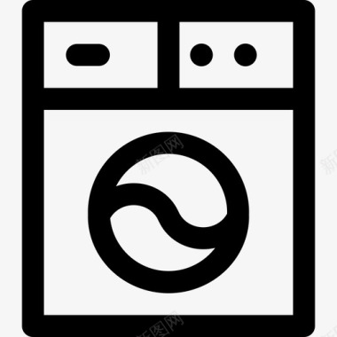 洗衣机家具13线性图标图标