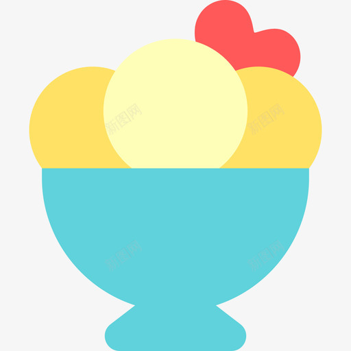 冰淇淋食品和餐厅元素扁平图标svg_新图网 https://ixintu.com 冰淇淋 扁平 食品和餐厅元素