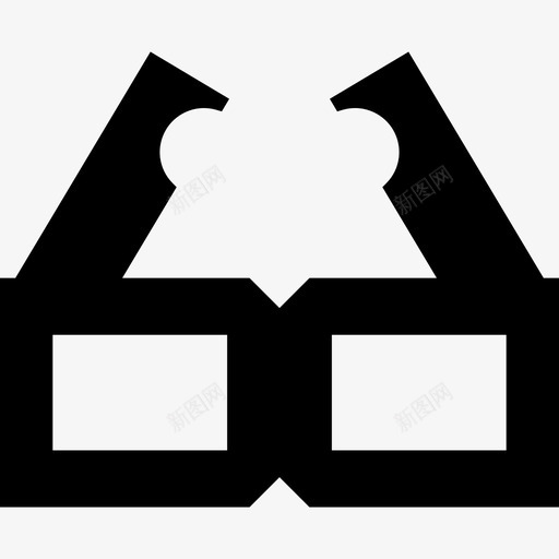 3d眼镜电影元素填充图标svg_新图网 https://ixintu.com 3d眼镜 填充 电影元素
