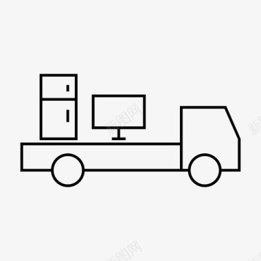送货送货卡车调度图标图标