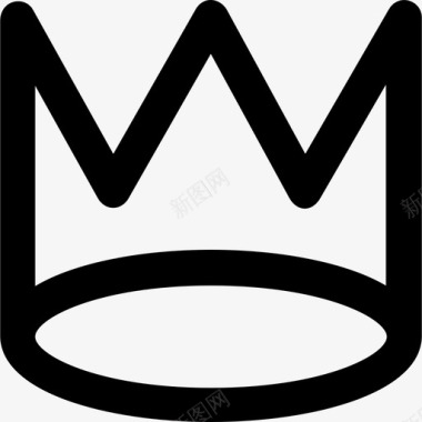 皇冠和开发元素大胆圆润图标图标