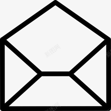 信封信纸2直线型图标图标
