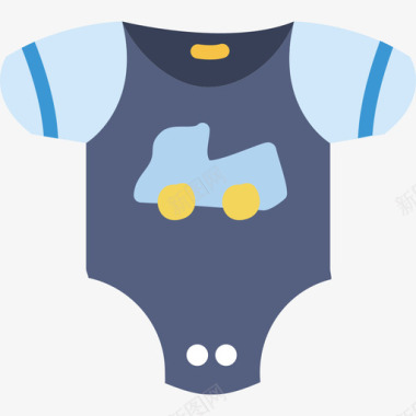 连体衣婴儿系列扁平图标图标