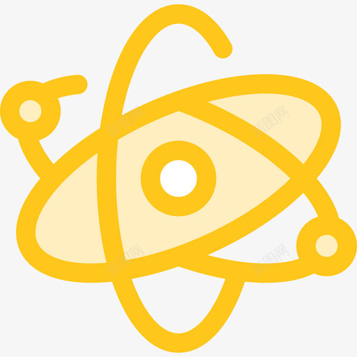 Atom学校收藏3黄色图标svg_新图网 https://ixintu.com Atom 学校收藏3 黄色