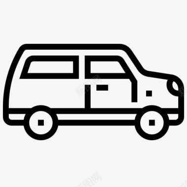 小型货车汽车运输图标图标
