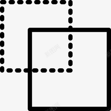 重叠界面集线性图标图标