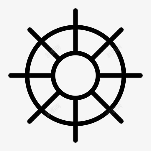 舵船轮海事图标svg_新图网 https://ixintu.com 海事 海运 航海 舵 船轮