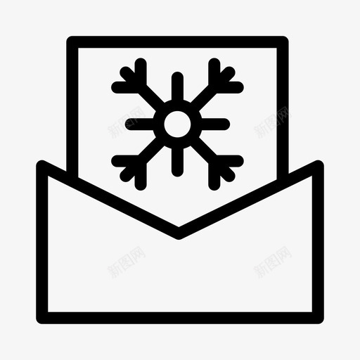 圣诞卡信封问候语图标svg_新图网 https://ixintu.com 信件 信封 圣诞卡 圣诞节 邮件 问候语