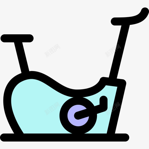 固定自行车运动线性彩色健身元素图标svg_新图网 https://ixintu.com 固定自行车 线性彩色健身元素 运动