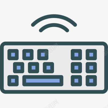 键盘技术线颜色图标图标