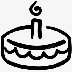 蛋糕轮廓生日蛋糕蛋糕装饰派对图标高清图片