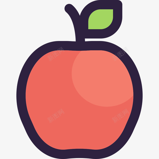 苹果健康的生活方式色彩图标svg_新图网 https://ixintu.com 健康的生活方式 色彩 苹果