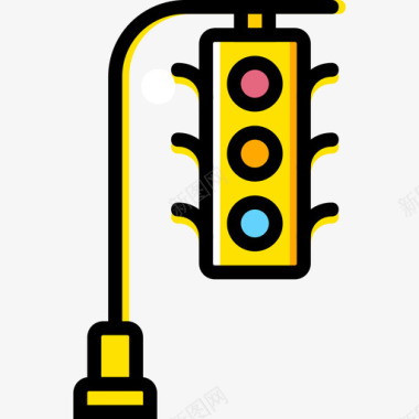 交通灯交通4黄色图标图标