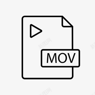 mov文件文档文件扩展名图标图标