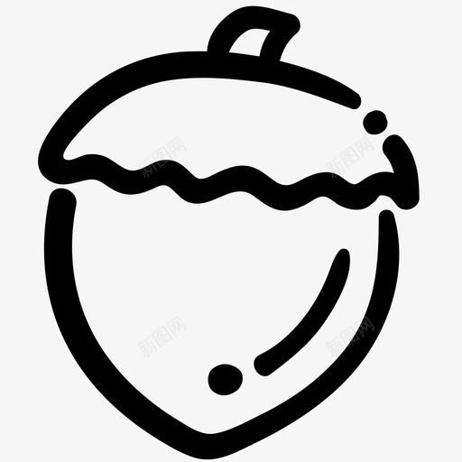 橡子食物坚果图标svg_新图网 https://ixintu.com 啮齿动物 坚果 松鼠 橡子 食物 食物轮廓涂鸦