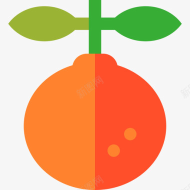 橙色瓷器扁平图标图标