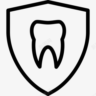 牙齿医用2直齿图标图标