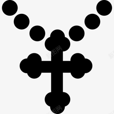 十字架宗教收藏填充图标图标