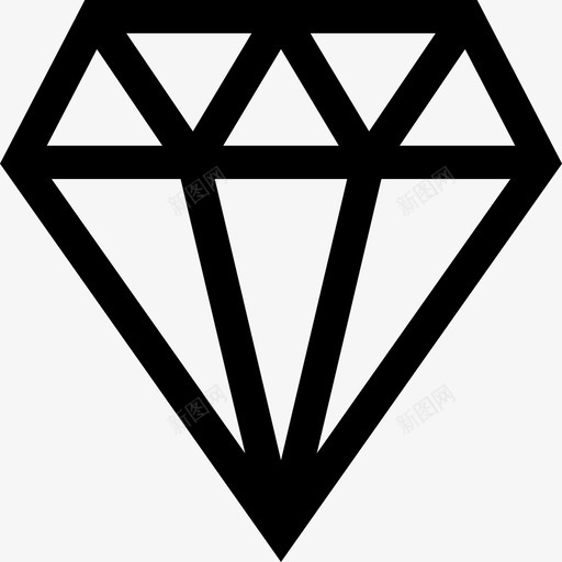 钻石时髦款式6直线型图标svg_新图网 https://ixintu.com 时髦款式6 直线型 钻石