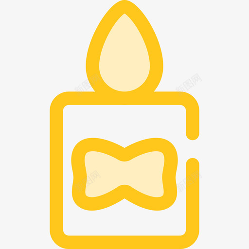 蜡烛生日派对10黄色图标svg_新图网 https://ixintu.com 生日派对10 蜡烛 黄色