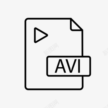 avi文件文档文件扩展名图标图标