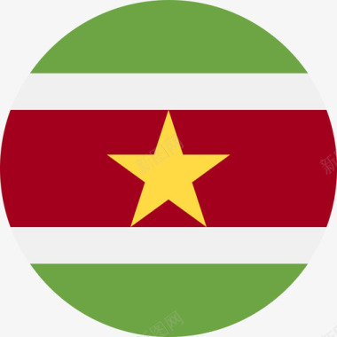 苏里南国家国旗圆形图标图标