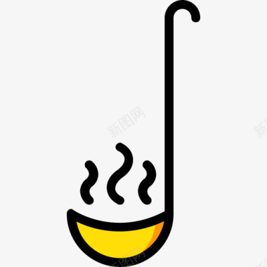 勺美食黄色图标图标