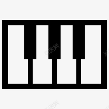 钢琴键盘键盘乐器图标图标