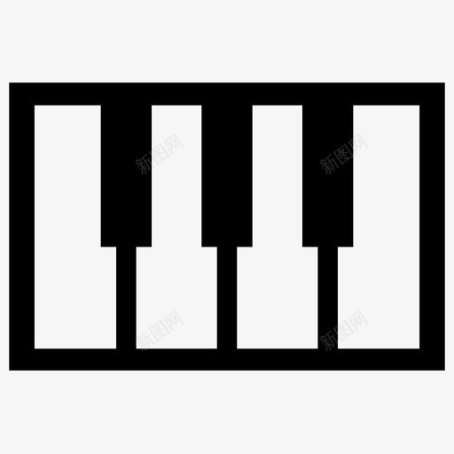 钢琴键盘键盘乐器图标svg_新图网 https://ixintu.com 乐器 乐器字形图标 钢琴 键盘 键盘乐器 音乐 音板
