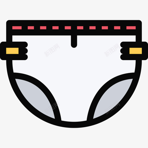 尿布学校和童年2彩色图标svg_新图网 https://ixintu.com 学校和童年2 尿布 彩色