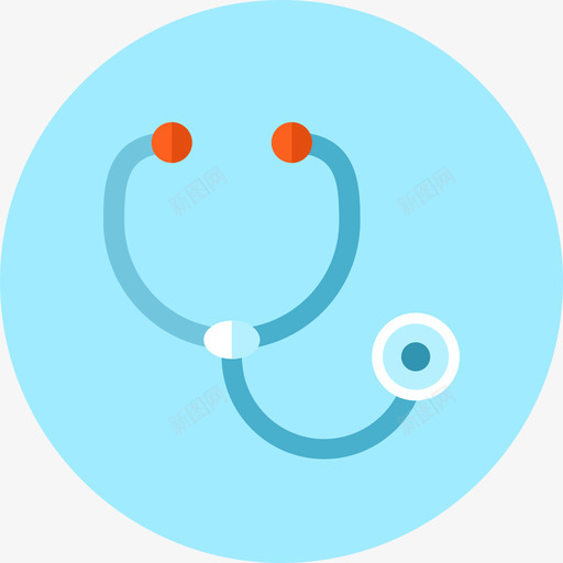 听诊器医用10圆形图标svg_新图网 https://ixintu.com 医用10 听诊器 圆形