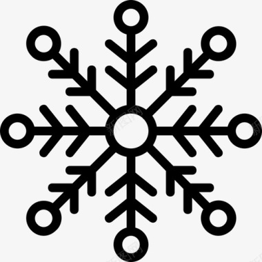 雪花冬季2线性图标图标