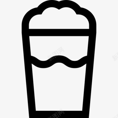 弗拉佩咖啡店6号直线型图标图标