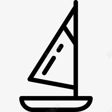 帆船奥运会3直线图标图标