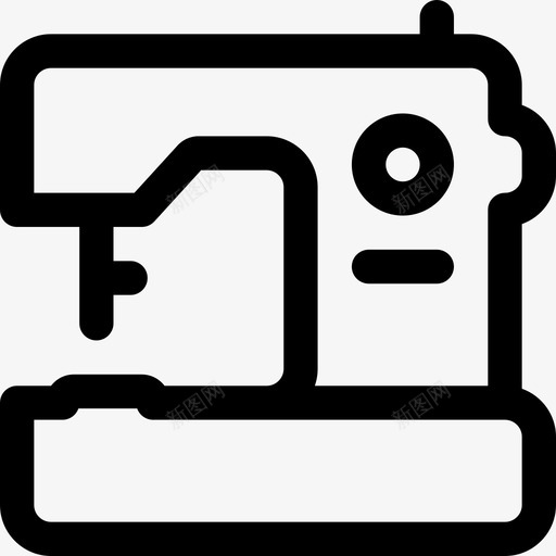 缝纫机家用电器收藏直线型图标svg_新图网 https://ixintu.com 家用电器收藏 直线型 缝纫机