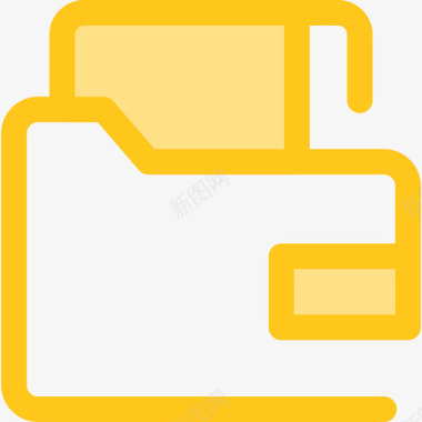 文件夹工作效率黄色图标图标