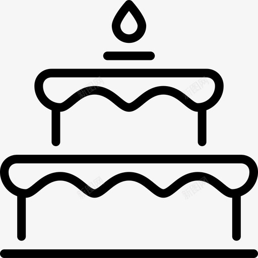 生日蛋糕派对2直系图标svg_新图网 https://ixintu.com 派对2 生日蛋糕 直系