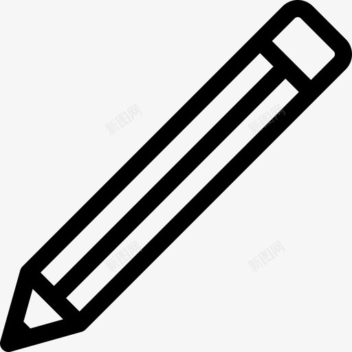 铅笔教育元素4直线图标svg_新图网 https://ixintu.com 教育元素4 直线 铅笔