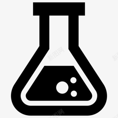 erlenmeyer烧瓶化学烧瓶实验室实验图标图标