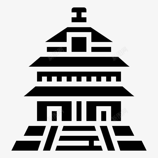 天坛建筑地标图标svg_新图网 https://ixintu.com 地标 地标1铭文 天坛 建筑