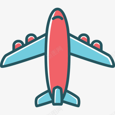 飞机运输旅游要素收集图标图标