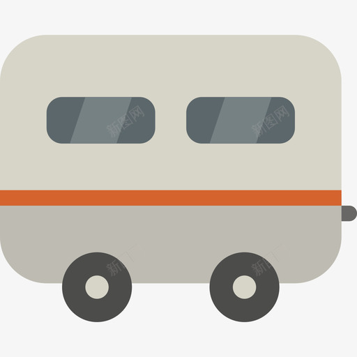 拖车旅行和冒险公寓图标svg_新图网 https://ixintu.com 公寓 拖车 旅行和冒险