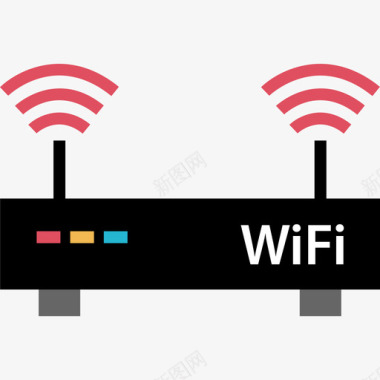 Wifi在线通信2扁平图标图标