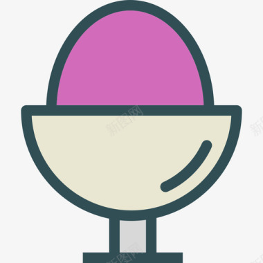 鸡蛋厨房4原色图标图标