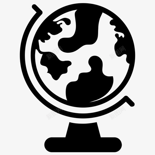 地球仪桌面地球仪地理图标svg_新图网 https://ixintu.com 在线学习字形图标 地图 地球仪 地理 桌面地球仪 表地球仪