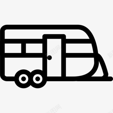 拖车运输8直线图标图标
