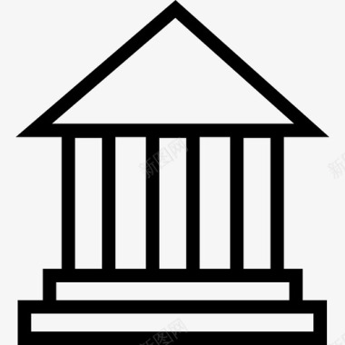 银行建筑物商业元素图标图标