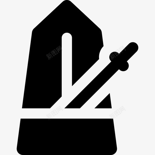 节拍器乐器4填充图标svg_新图网 https://ixintu.com 乐器4 填充 节拍器
