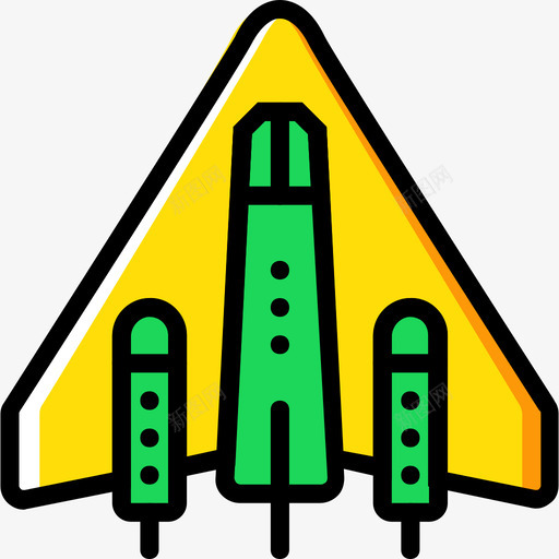 太空船太空13黄色图标svg_新图网 https://ixintu.com 太空13 太空船 黄色